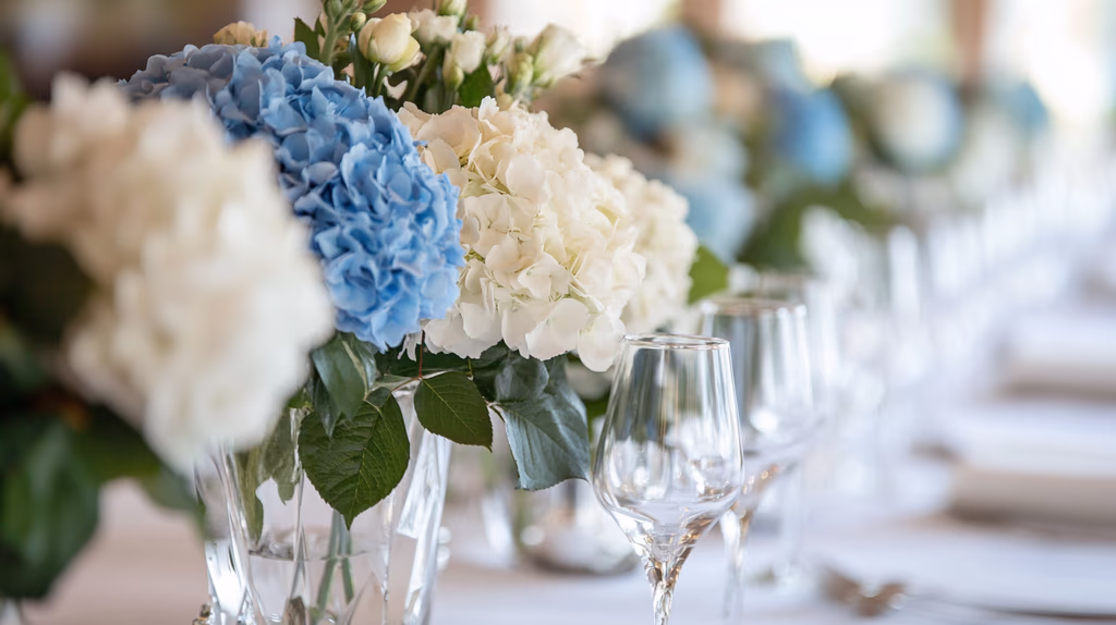 Moderne blomsterdekorasjon for konfirmasjon